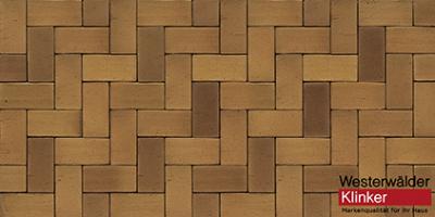 Тротуарная клинкерная брусчатка PK86 Hellbraun-bunt 200x100x40 Westerwalder Klinker